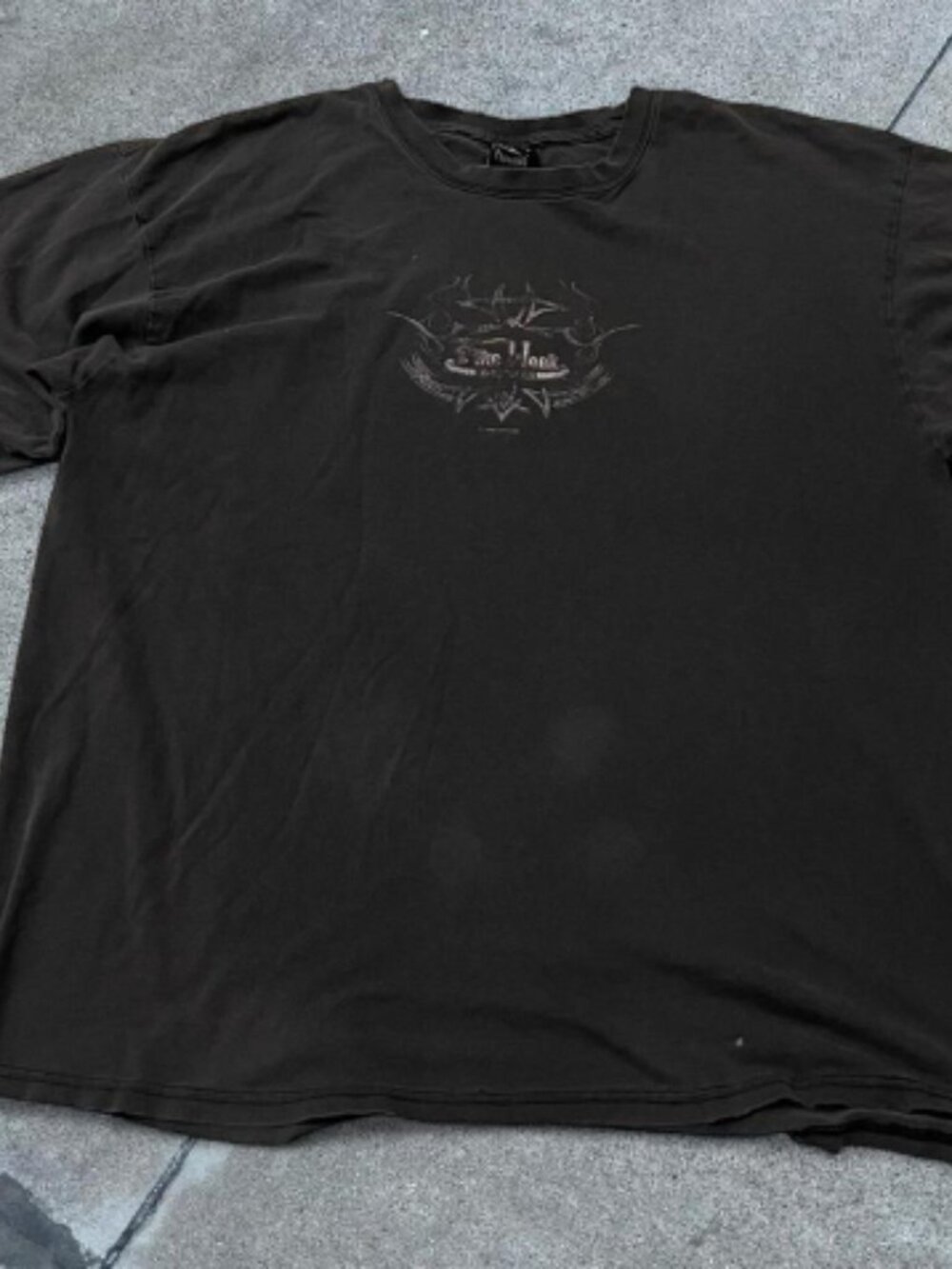 Lightning Clothing pure cotton black loose short sleeved T-shirt